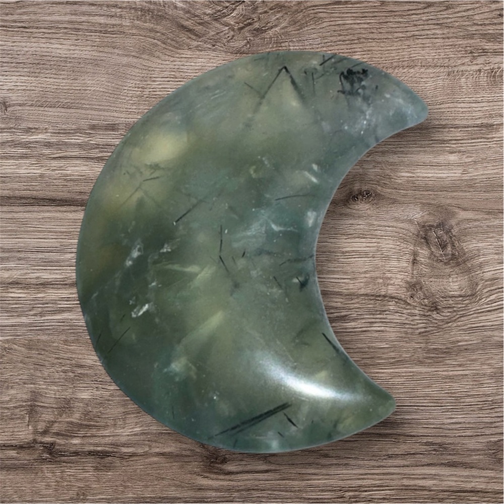 🟣Prehnite Crystal Moon